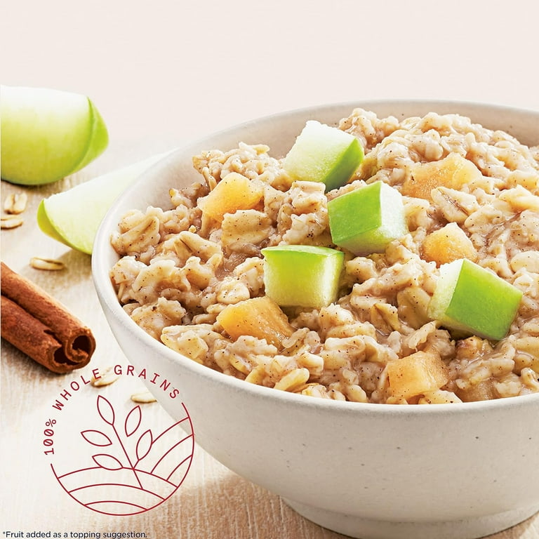 Quaker Protein No Added Sugar Apple Cinnamon flavored Instant Oatmeal, 10.5 oz