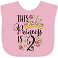 thumbnail image 3 of Inktastic This Princess is Two Second Birthday Girls Baby Bib, 3 of 4