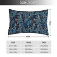 thumbnail image 2 of Pofeuu Blue Leaves A Print Polyester Microfiber Plush Pillowcases, Super Soft and Cozy Pillow Case Covers with Envelop Closure（Pillow core not included）-14"x20", 2 of 6