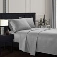 thumbnail image 1 of Topcobe King Size Striped Bed Sheet Set with Deep Pocket Fitted Sheet, Gray, 1 of 1