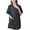 short sleeves-Black, variant on Mutlfunctional Hairdresser Apron Short/Long Sleeves Antihair Hairstyling Smock With Zippered For Professional Work Use