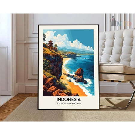 Indonesia Southeast Asia Poster, Unframed Paper Poster 8x10in