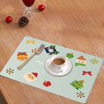 thumbnail image 4 of 圣节 Napperon de Table en Lin Matériau Isolant Thermique Multicolore Design Festif 17,7 Po x 12,9 Po, 4 of 6