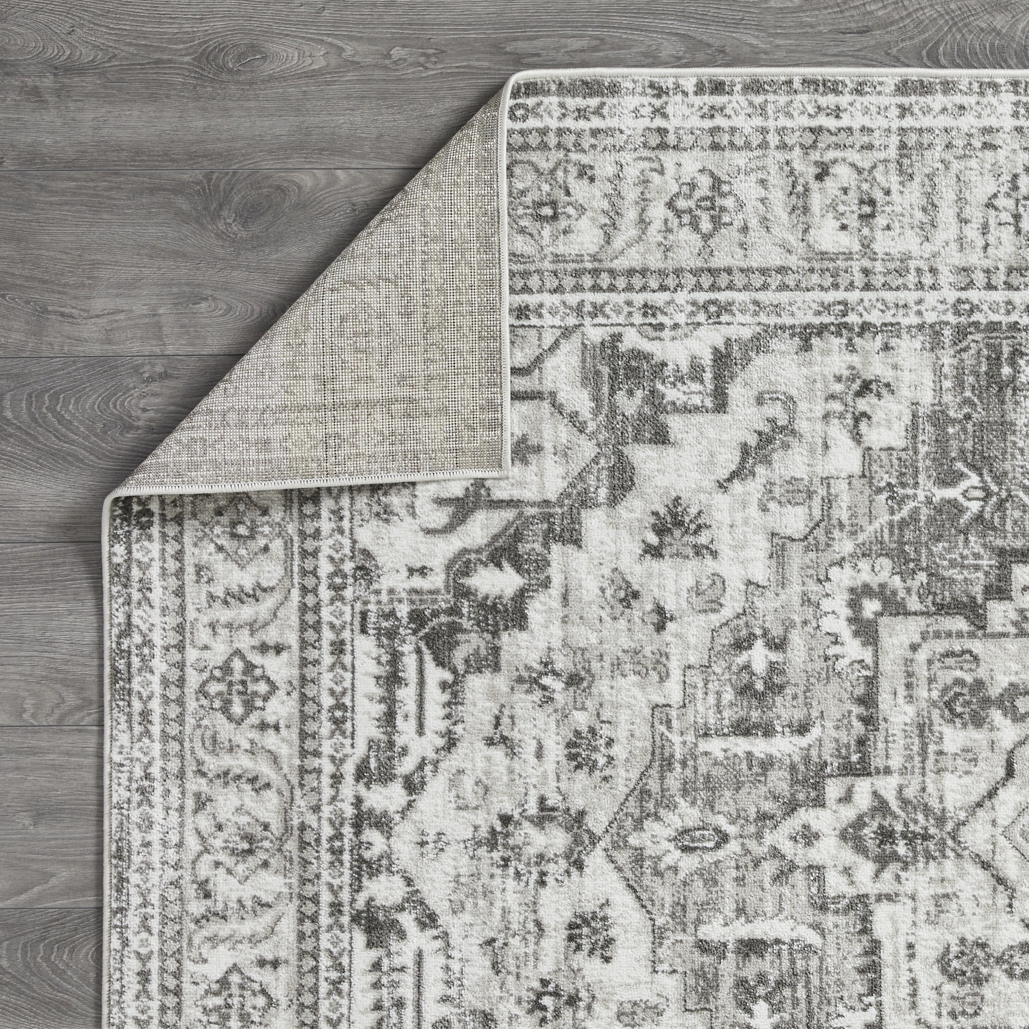 Loomaknoti Rhane Alvner 4' x 6' Gray Oriental Indoor Area Rug