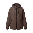 thumbnail image 5 of Windbreaker Jacket Women Spring Fall Long Sleeve Casual Windproof Waterproof Zip Up Hooded Hiking Jackets with Pockets, 5 of 6
