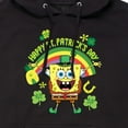 thumbnail image 3 of SpongeBob SquarePants - Happy St. Patricks Day - Men's Pullover Hooded Fleece Sweatshirt, 3 of 7