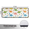thumbnail image 5 of Dinosaur and Flower White Pattern Anti Fatigue Kitchen Rugs Set Of 2, Non Slip Washable Decorative Floor Mats for Sink Laundry and Home Use, 17"x47", 5 of 5