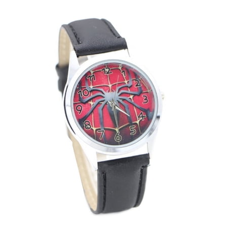 Black Widow Spider-Man Style Spider on the Web Fashion Watch-167-S