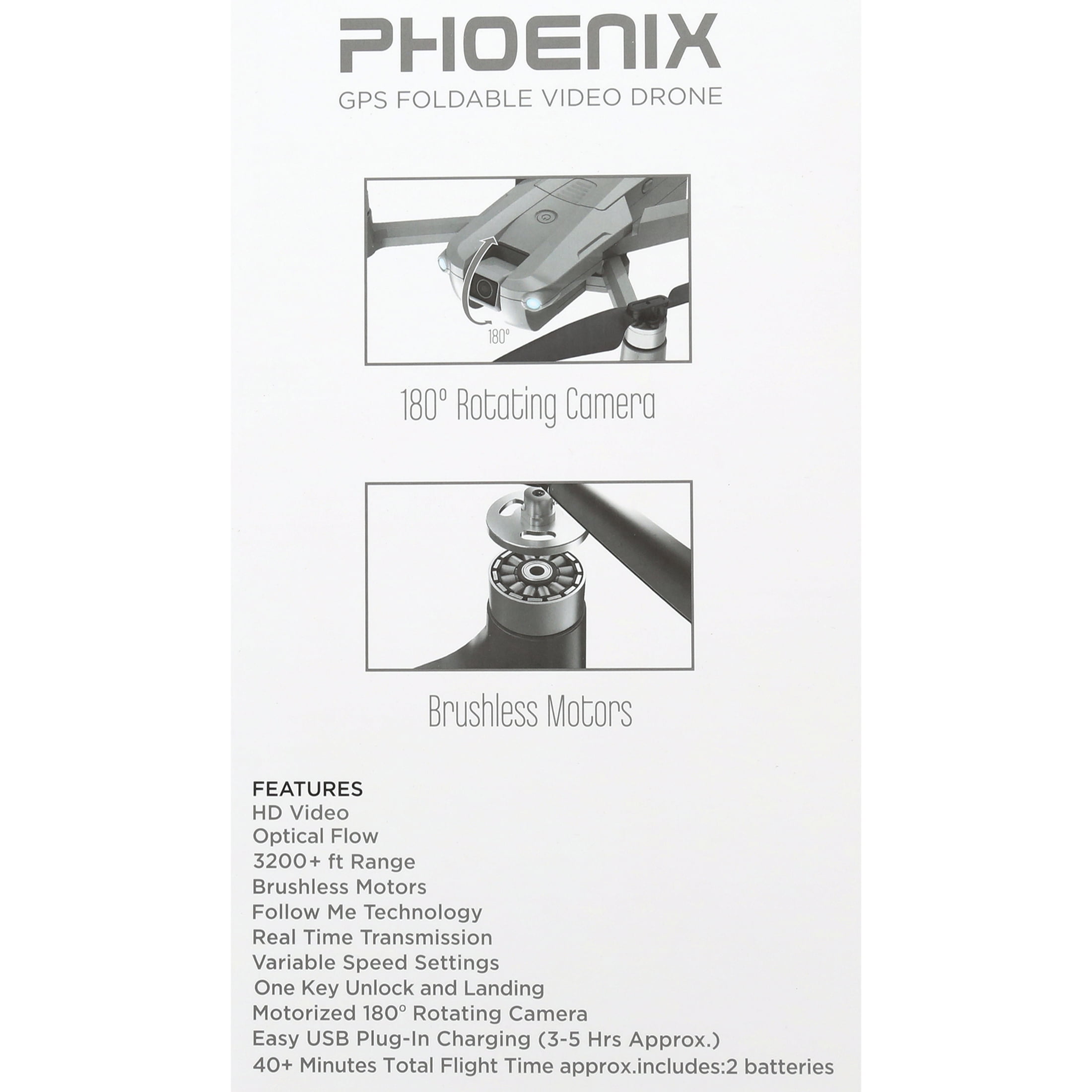 Pre-Owned Vivitar VTI Phoenix Foldable HD Camera Drone with GPS and Follow Me Feature
