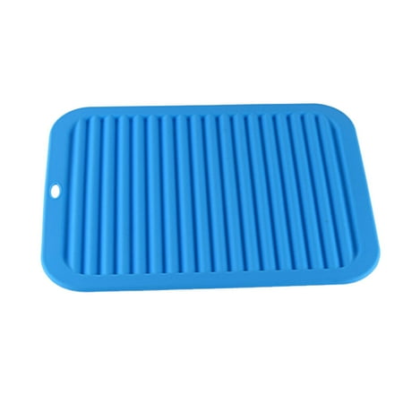 

Meijiashe Wave Pattern Insulation Mat Kitchen Storage Dish Cup Drying Rack Holder Drainer Dryer Tray Tableware Water Drainning Tool(Sky Blue)