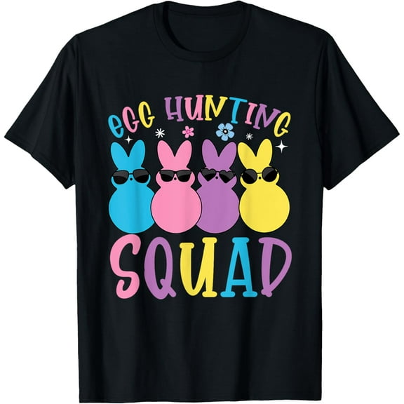 Egg Hunting Squad Crew Family Happy Easter Bunny T-Shirt
