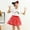 Red, variant on Toddler Tutu Skirt Kids Girls Dance Party Cartoon Skirt Ballet Skirts Hairclip Set 5-8 Years