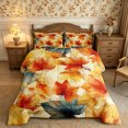 thumbnail image 2 of Erosebridal Maple Leaves Full Size Comforter Sets 3-Piece,Fall Foliage Bedding Comforter Set,Cream,Reversible,1 Comforter and 2 Pillowcases, 2 of 6
