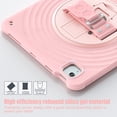 thumbnail image 6 of for iPad Air 13" 2025/2024 Case, Durable Sturdy Protection Case with Rotation Stand, Portable Hand Strap and Shoulder Strap Pencil Holder, Heavy Duty Shockproof Anti-Drop Cover, Pink, 6 of 20