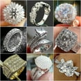 thumbnail image 2 of K-KED Fashion 925 Silver Rings for Women Cubic Zirconia Wedding Party Delicate Jewelry Size6-10-11-#7, 2 of 9