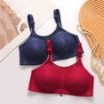 thumbnail image 4 of Ramiter Womens Lingerie Women's Front Closure Bra Underwire Unlined T-Back Plus Size Lacy Unpadded Full Coverage Racerback Bras 38,Blue, 4 of 4