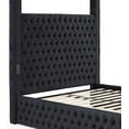 thumbnail image 4 of Luxurious Velvet Canopy Queen Bed with Speaker and USB Connection in Black, 4 of 8