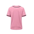 Boys Baseball Jersey Hip Hop Button Down Short Sleeve T-Shirt Casual ...