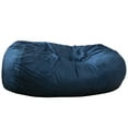 thumbnail image 2 of Noble House Maxton Traditional 6.5 Foot Suede Bean Bag (Cover Only), Midnight Blue, 2 of 2