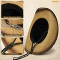 thumbnail image 6 of WHIPPY Cowboy Hat for Men Women Western Cowgirl Hat Wide Brim Straw Hat with 2 Pcs Hatbands, 6 of 8
