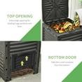 thumbnail image 4 of Outsunny 80 gal Black PP Dual Chamber Composting Bin with Easy Assembly, 4 of 10