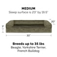 thumbnail image 2 of Cama para perros Furhaven de espuma viscoelástica para perros medianos y pequeños con refuerzos extraíbles y funda lavable, para perros de hasta 35 libras - Sofá acolchado - Azul marino (azul), median, 2 of 5