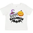 thumbnail image 3 of Inktastic Happy Halloween Bat, Witch Hat, Jack O Lantern Boys or Girls Toddler T-Shirt, 3 of 5