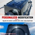 thumbnail image 5 of Ikon Motorsports Rear Window Roof Spoiler Fits 2020-2026 Land Rover Defender 90 110 130 L663 V Style ABS Carbon Fiber Print Windshield Visor Spoiler, 5 of 8
