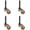 Antique_Brass (4 pk), variant on Set Of 4 1-1/4" Solid Br360° Swivel Caster Wheels 300 Lb Load Capacity Heavy Duty & Floor Safe Replacement For Chairs Tablesniture Polished Lacquered Finish