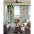 thumbnail image 6 of Spring Green Leaves Kitchen Curtains Japanese Koi Fish Birds Vintage Cafe Short Curtains for Bathroom Blackout Window Curtain Grommet Small Window Treatment Drapes for Bedroom Living Room 42"x45"x2, 6 of 9