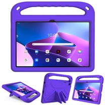Allytech Lenovo Tab M10 Plus10.6" 3rd Generation Case Model TB-125F/TB-128F 2022 Released - Soft EVA Rubber Kids Friendly Shockproof Foldable Kickstand Handle Lightweight Case for Girls Boys - Purple