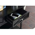 thumbnail image 4 of Convenience Concepts Country Oxford 2 Drawer Console Table with Shelves, Black, 4 of 6