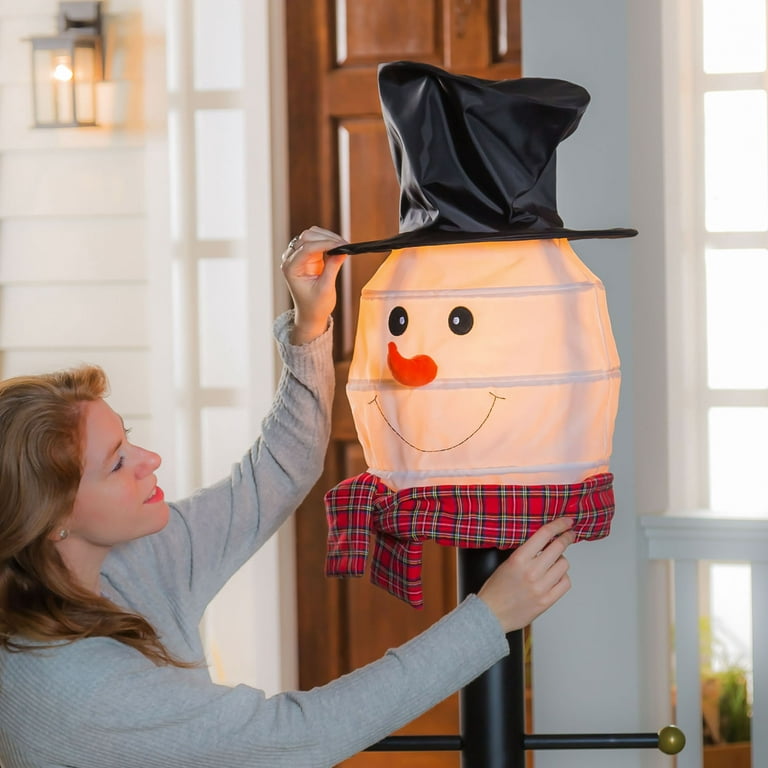 Evergreen Snowman Beaming Buddies Collapsible Lantern