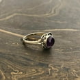 thumbnail image 3 of 925 Sterling Silver Ring For Womens, Natural Amethyst Ring Gemstone Unique Handcrafted Ring For Her, 3 of 5