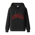 thumbnail image 2 of Men's Hoodies Pullover Fashion Leisure Sports Letter Fall Clothes Tops Hooded Sweatshirts Black L, 2 of 4