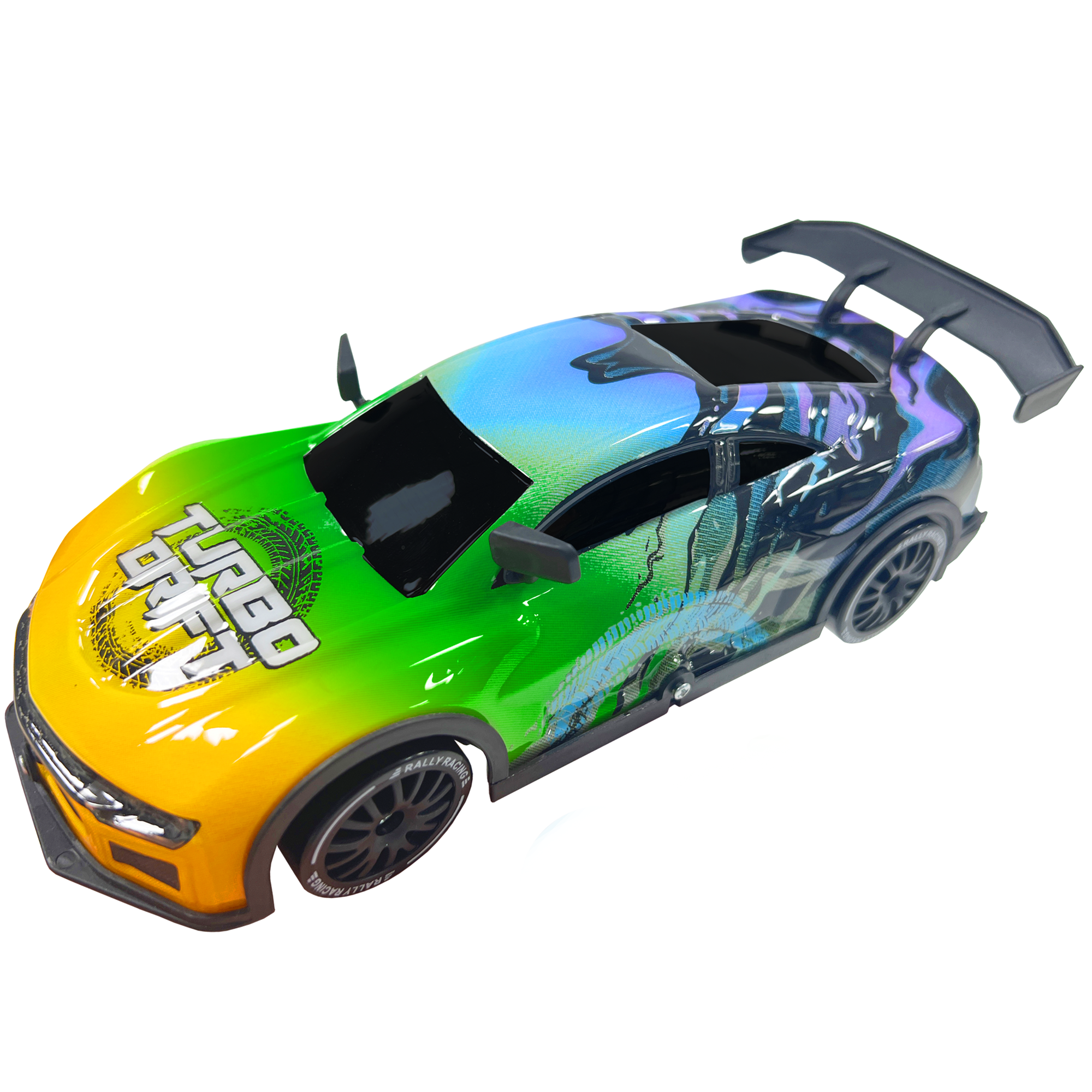 Force1 High-Speed Drift RC Car 2.4GHz Remote Control LED Lights 1:16 Scale Rechargeable Summer Toy (Multicolor)