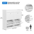thumbnail image 2 of DEXTRUS Modern Shoe Storage Cabinet 16 Pair White, 2 of 5