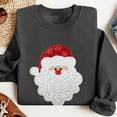thumbnail image 2 of Women’s Christmas Crewneck Sweatshirt Loose Fit Long Sleeve Holiday Pullover Cute Santa Graphic Top Festive Fall Winter Graphic Tee for Seasonal Celebrations, 2 of 8
