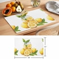 thumbnail image 6 of Lemon Placemats Set of 4 Summer Fruit Watercolor Yellow Country Place Mats Indoor Wipeable Table Mats Washable Cloth Dining Table Placemats for Kitchen Holiday Party Home Decor 13x19 Inch, 6 of 9