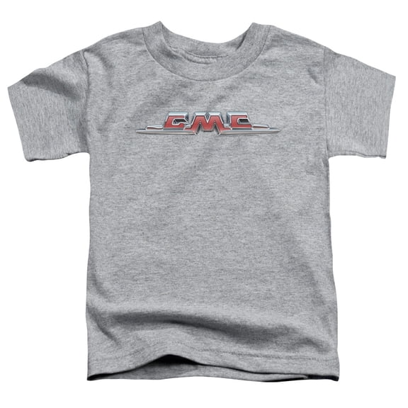 Trevco GMC100-TT-3 GMC & Chrome Logo-Short Sleeve Toddler T-Shirt, Athletic Heather - Large - 4 Toddler