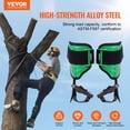 thumbnail image 2 of VEVOR Tree Climbing Spikes, 1 Pair Alloy Steel Climbing Spurs,350lbs Load Capacity Tree Climbing Gear with Straps and Spike Protectors, Arborist Equipment for Climbers, Hunting, Fruit Picking,Green, 2 of 8