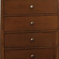 thumbnail image 4 of Transitional Style Wooden Chest With 5 Drawers  Cherry Brown, 4 of 5