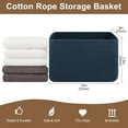 thumbnail image 3 of Storage Baskets for Organizing, Woven Decorative Baskets for Shelves - Books, Towels, and Clothes, Cotton Rope Toy Storage Bins, 12.7''Lx9''Wx7.8''H, Pack of 4, Blue, 3 of 14