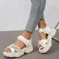 thumbnail image 2 of Womens Platform Sandals Open Toe Ankle Strap Sandals Fashion Slip On Shoes Breathable Summer Shoes, 2 of 8
