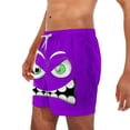 thumbnail image 5 of HOMADLES Beach Shorts for Men Casual Shorts Elastic Waist Graphic Printed Short Pants with Pocket, Purple 2XL, 5 of 5