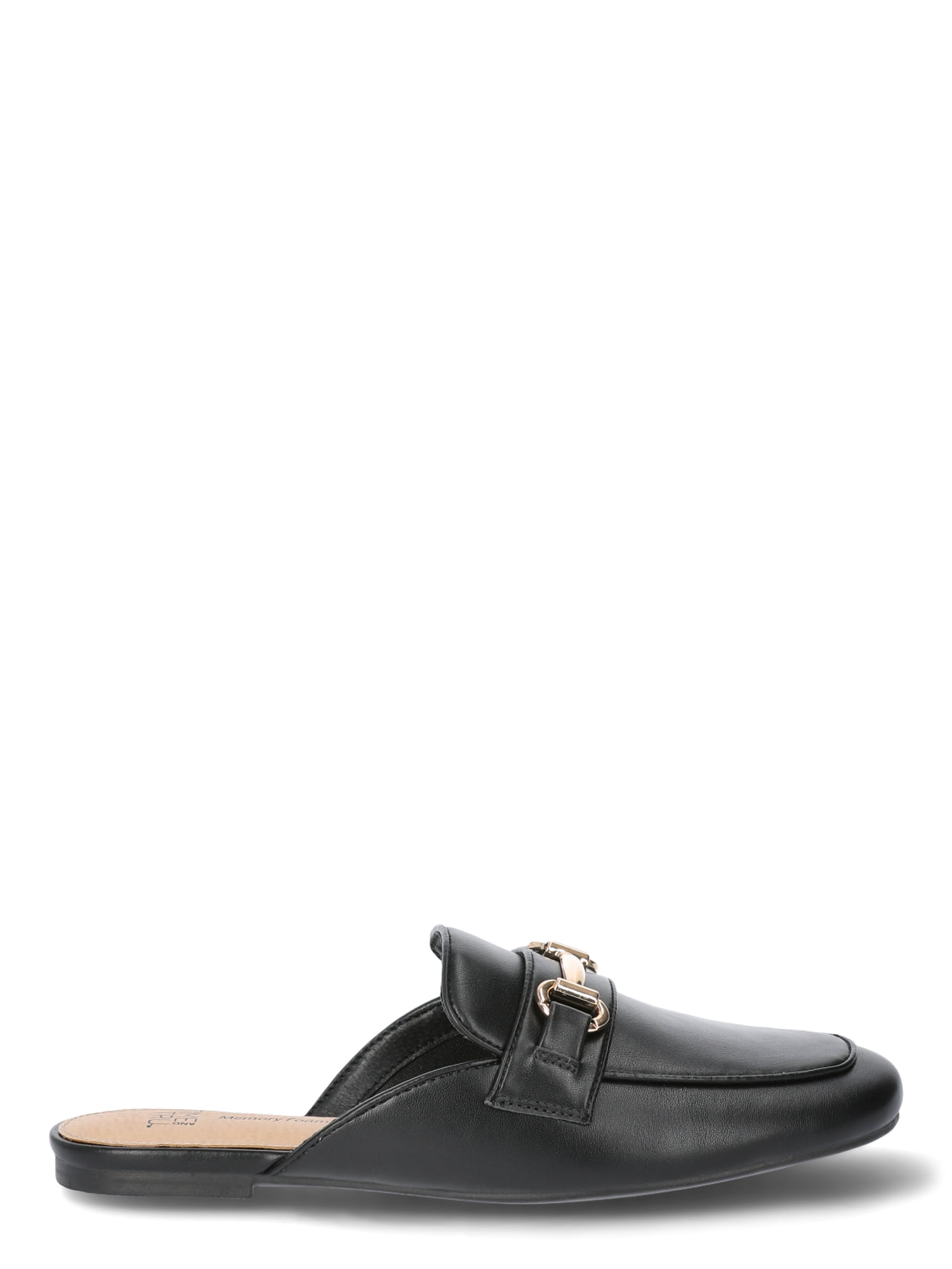 Time and Tru Women's Horsebit Slip-on Mules