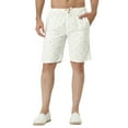 thumbnail image 6 of INSPIRE CHIC Father's Day Men's Shorts Drawstring Waist Fish Pattern Beach Summer Board Shorts 28 White, 6 of 7