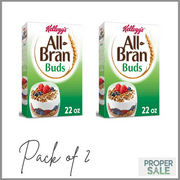 Kellogg's All Bran Buds Breakfast Cereal, 8 Vitamins and Minerals, High Fiber Cereal, Original, 22oz Box ( pack of2 )