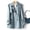 Blue plus size cardigan with pockets a1, variant on Women Plus Size Fall Winter Collared Long Sleeve Button Down Open Front Solid Casual Coat Jacket Loose Cardigan Blazer Outwear for Office Daily, Green 2XL