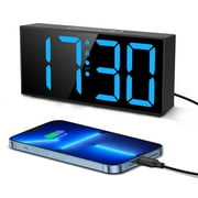 Netzu Loud Alarm Clock for Heavy Sleepers, Large Alarm Clocks for Bedrooms, Plug in Digital Clock with 2.56'' Big Numbers, 5 Levels Brightness, 4 Volumes, Dual Alarm and Snooze